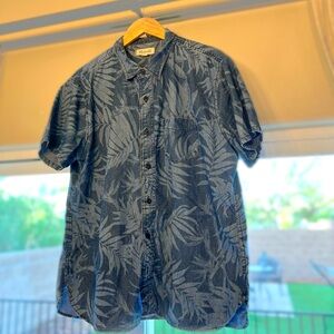 Madewell XL Washed Blue Floral Printed Button Down 👕
